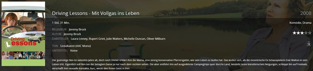 Driving Lessons - Mit Vollgas ins Leben