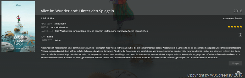 Alice im Wunderland - Hinter den Spiegel