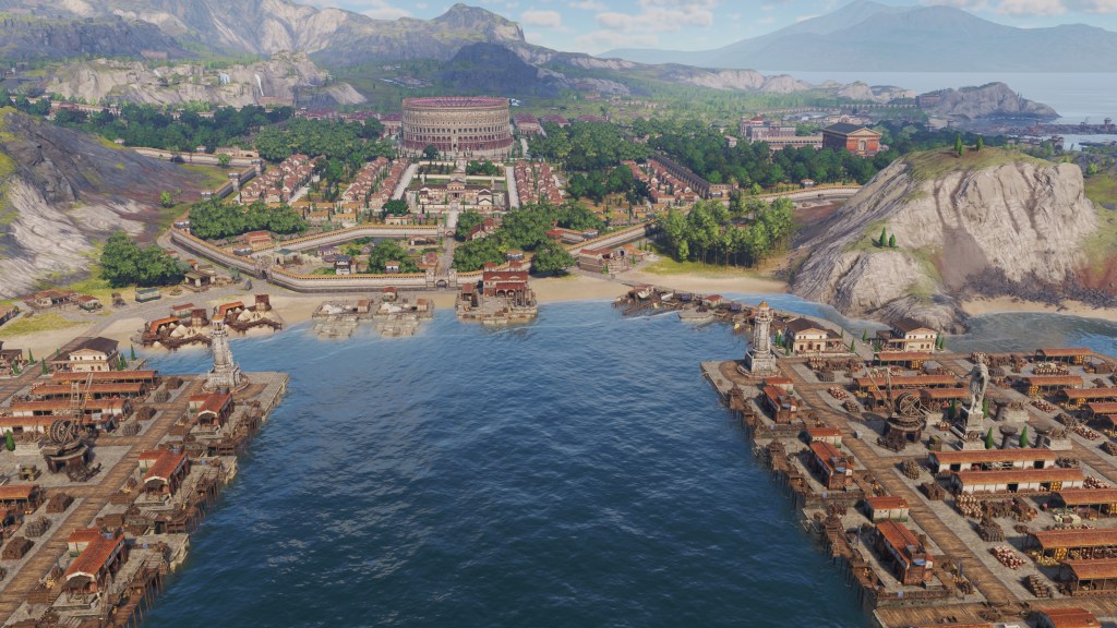 Meine römische Stadt mit Hafen – Vesuv im Hintergrund, Pax Romana im Vordergrund